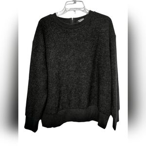 2839) Ava & Viv Dark Gray Long Sleeve Crew Neck Pullover Sweatshirt Plus Size 1X